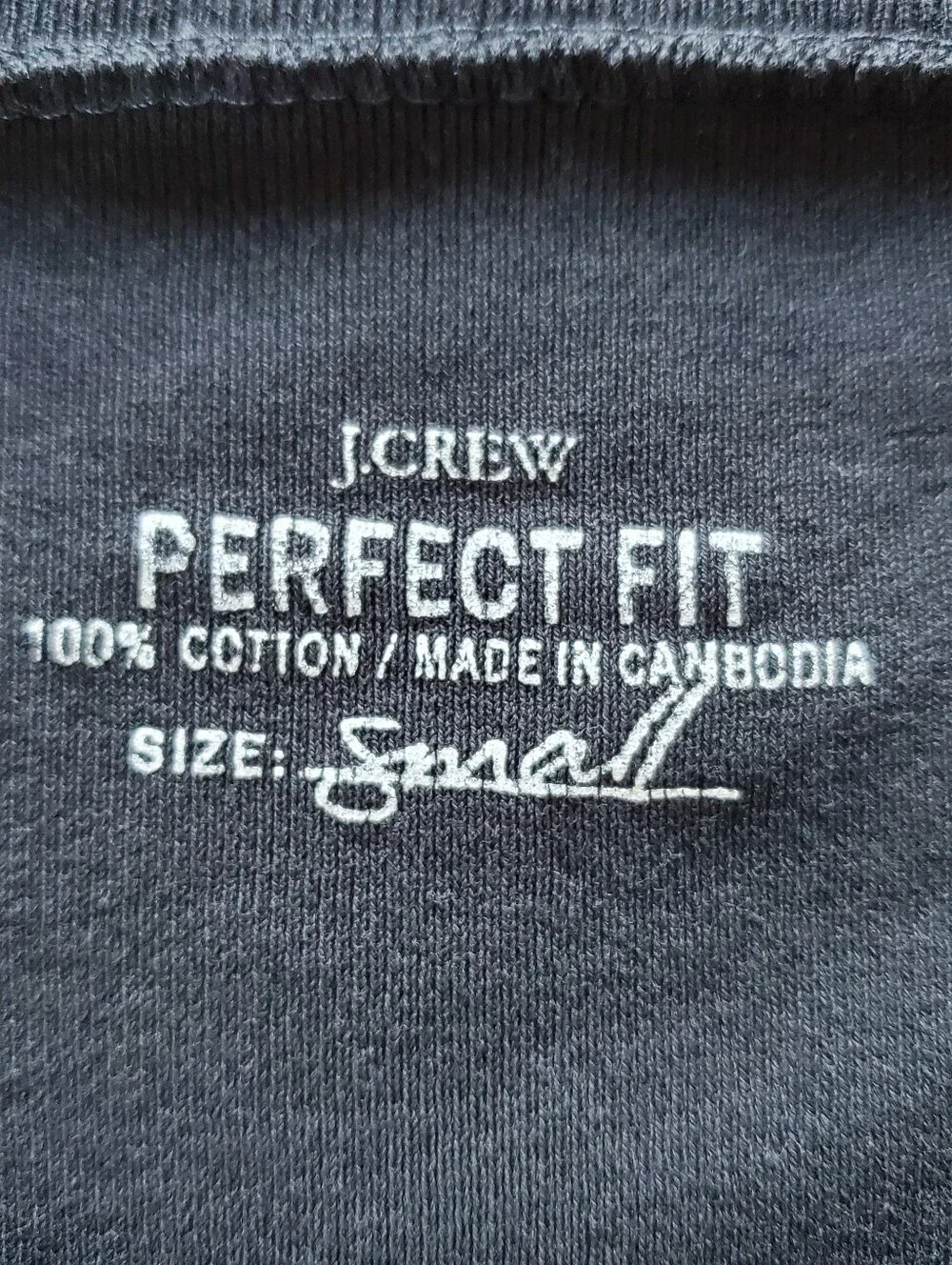 J.Crew Perfect Fit Tee Womens S Gray Crewneck Short Sleeve Cotton Minimalist